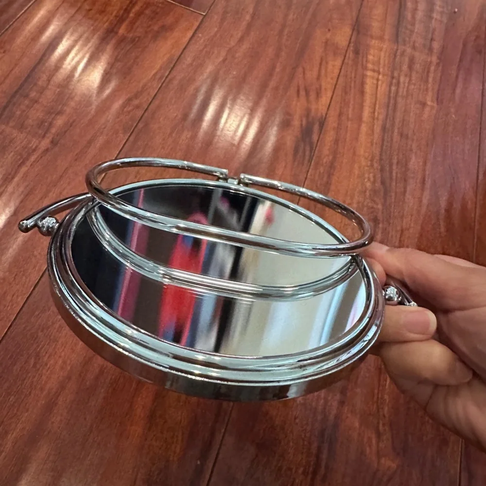 Table Mirror 2 side normal and magnifying bathroom mirror Round vanity mirror
